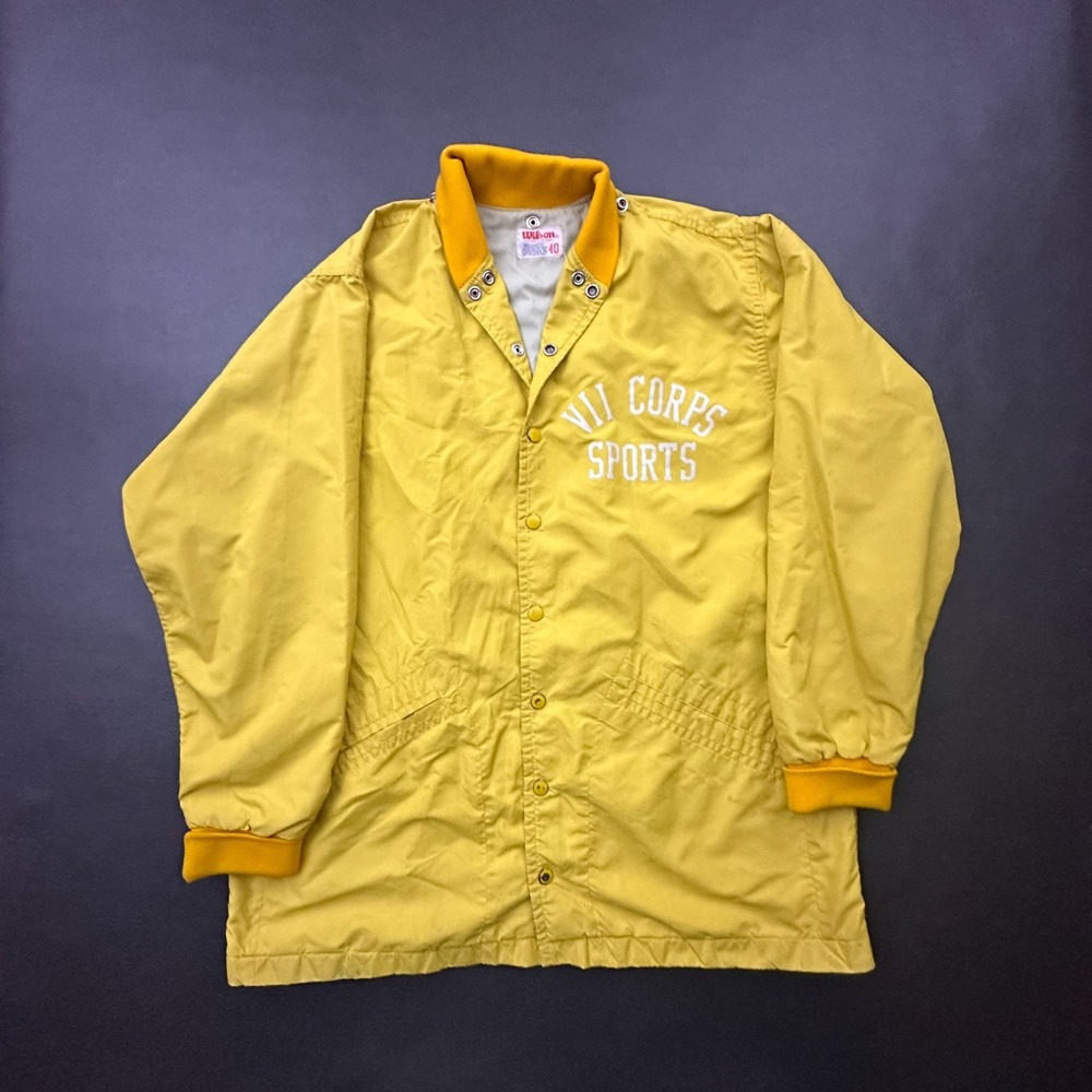 True Vintage 1960s Wilson Chore Jacket Mens XL Yellow Retro Windbreaker USA Made